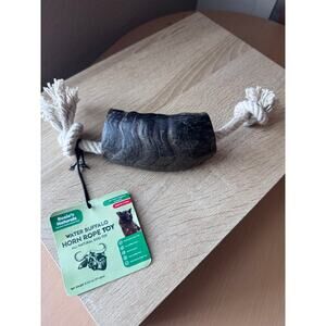 Rozie's Naturals Water Buffalo Horn Rope Toy - All-Natural Dog Toy